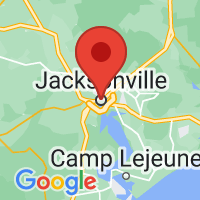 Map of Jacksonville, NC US